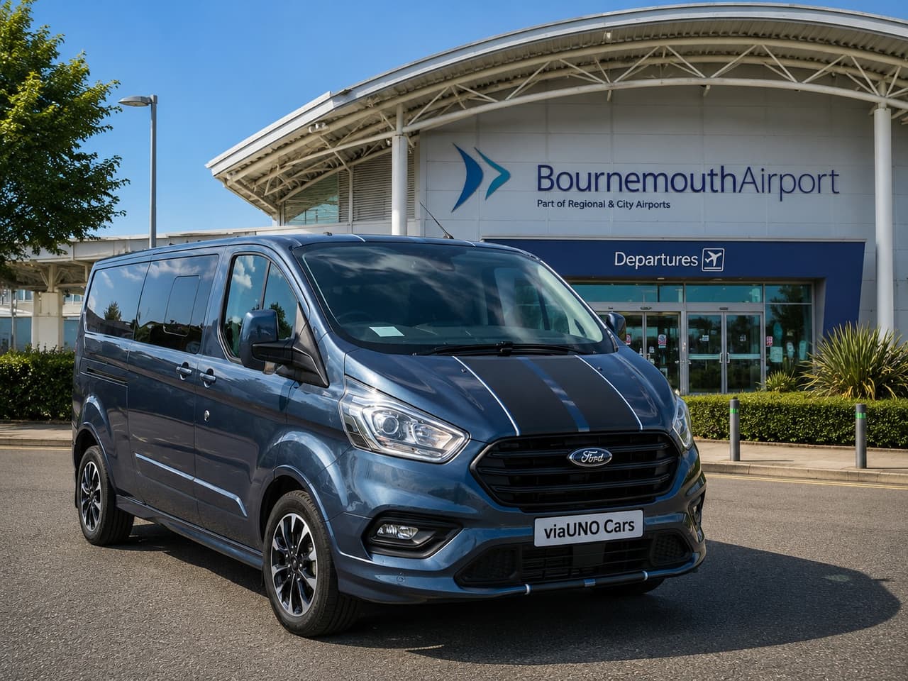 Bournemouth Airport to Southampton private hire transfer — 8-seater MPV