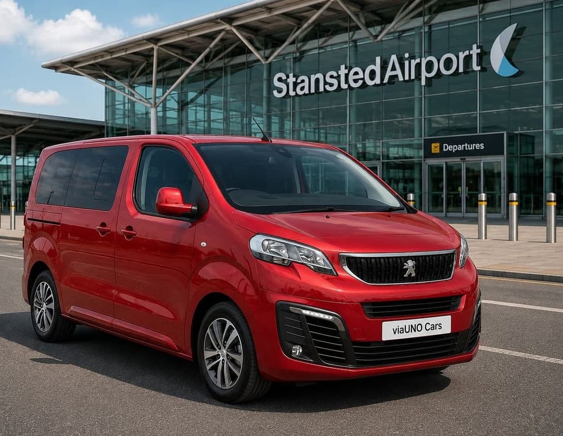 Stansted Airport to Southampton private hire transfer — 8-seater MPV